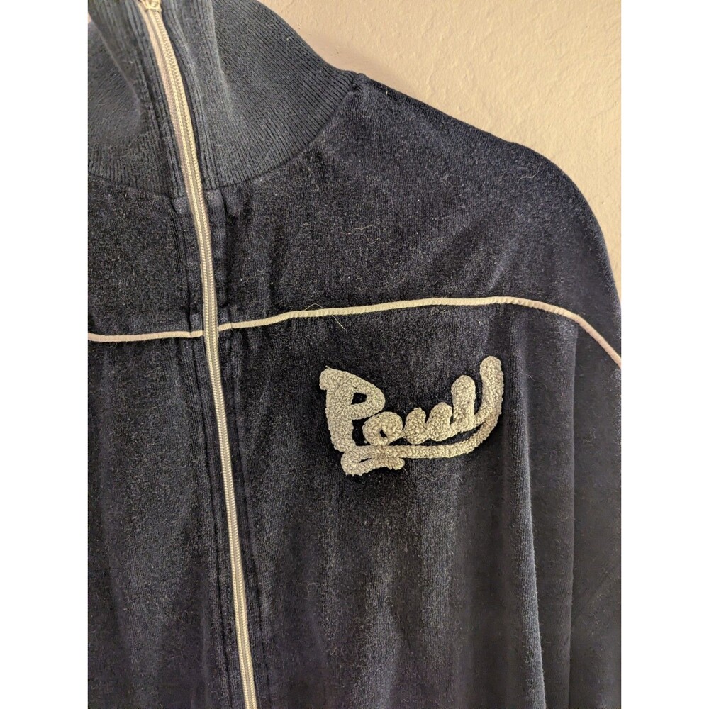 Pony Jacket Mens XXL Gray Velour Full Zip Embroidered Hip Hop Relaxed Y2K Read